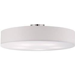 Foto van Led plafondlamp - plafondverlichting - trion hotia - e27 fitting - 5-lichts - rond - mat wit - aluminium