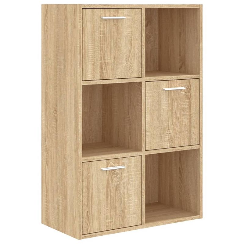 Foto van The living store kast - bewerkt hout - 60 x 29.5 x 90 cm (b x d x h)