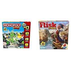 Foto van Spellenbundel - 2 stuks - monopoly junior & risk junior