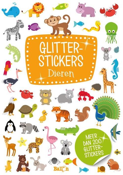 Foto van Glitterstickers dieren - paperback (9789403213439)