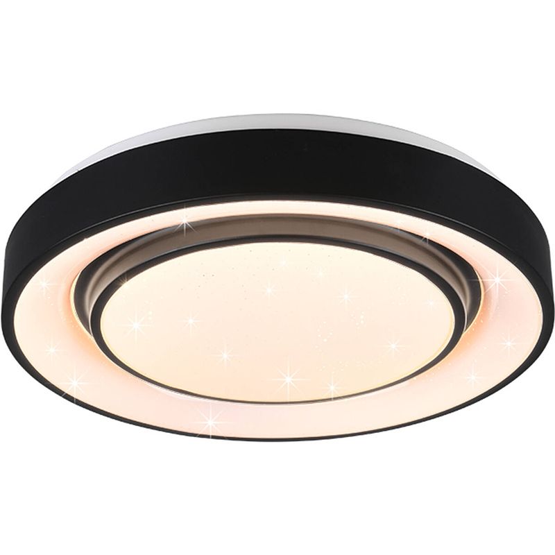 Foto van Led plafondlamp wiz - smart led - plafondverlichting - trion monan - 20w - aanpasbare kleur - rgbw - dimbaar - rond -