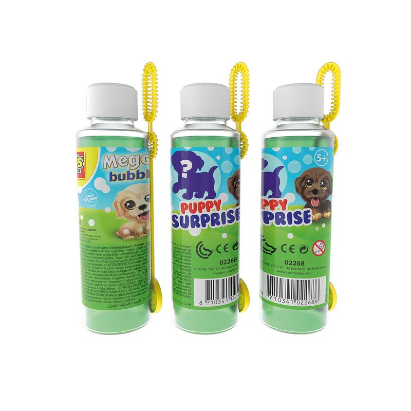 Foto van Ses creative bellenblaas mega bubbles puppysurprise junior 200 ml groen