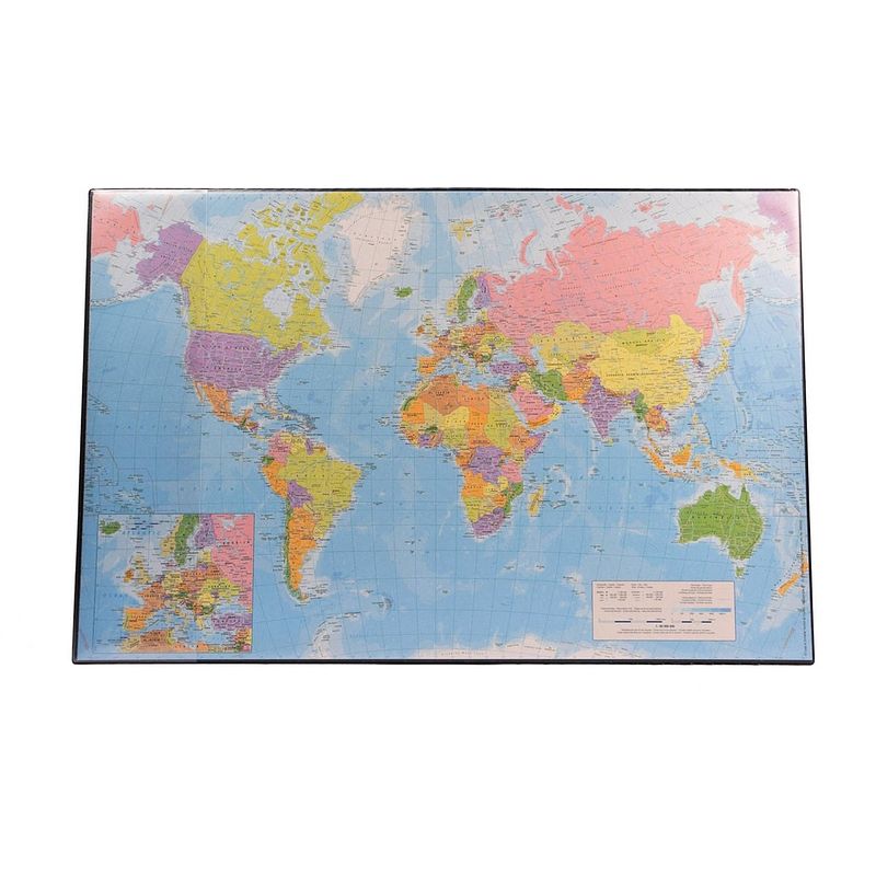 Foto van Bureau-onderlegger wereldkaart 38 x 58 cm
