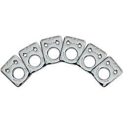 Foto van Graph tech prt-952-201-c0 ratio invisomatch f-style mounting plates 2-pin hole chrome (set van 6)