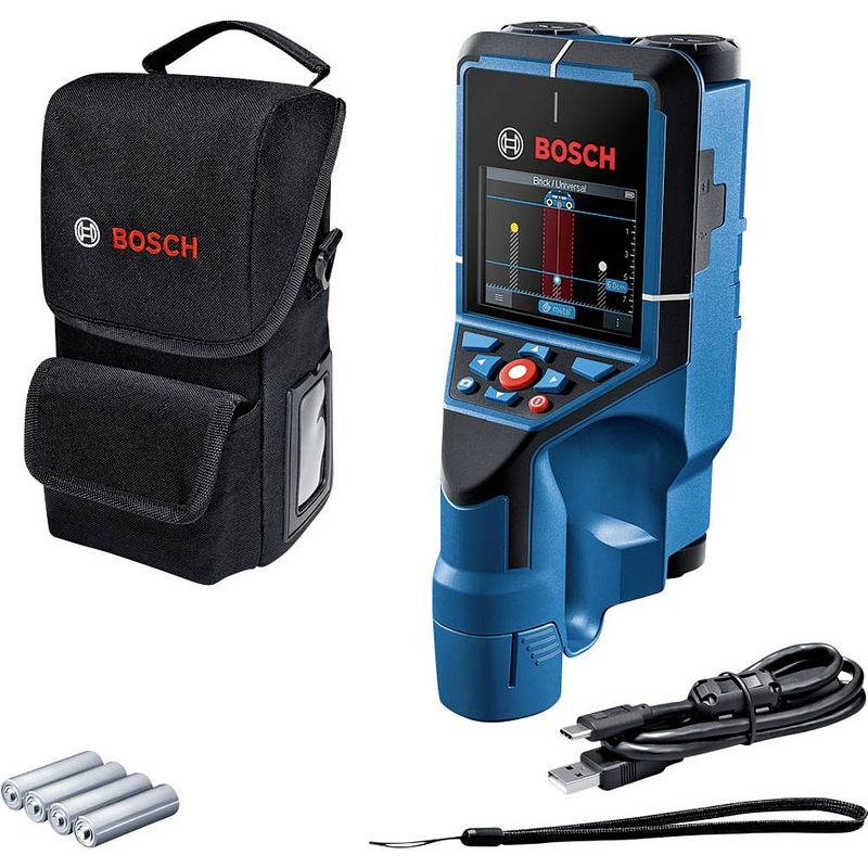 Foto van Bosch professional d-tect 200 c detectieapparaat 0601081600 detectiediepte (max.) 200 mm geschikt voor ferrometaal, hout, kunststof, non-ferrometaal,