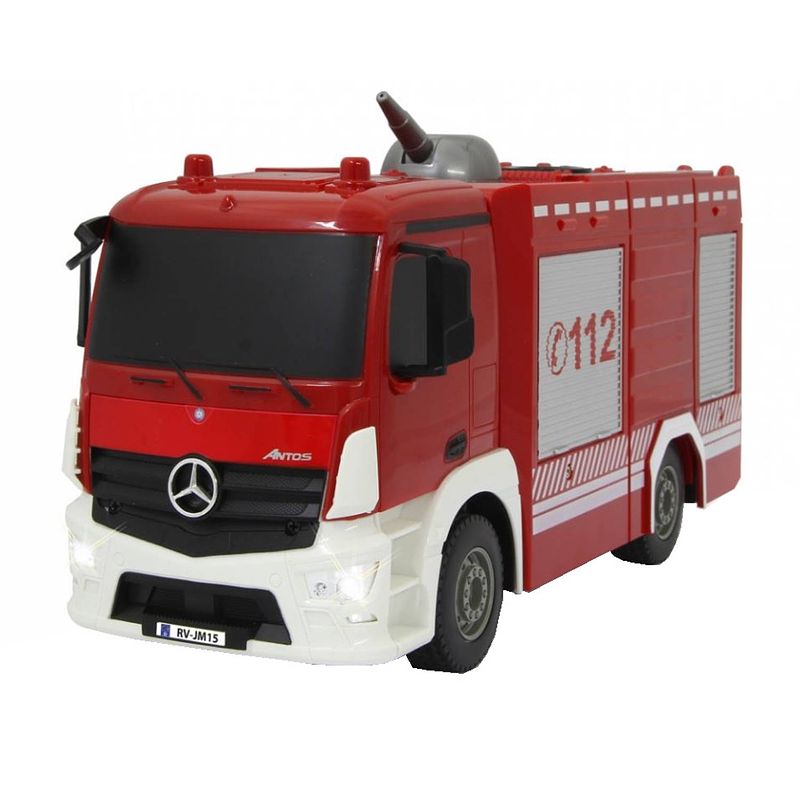 Foto van Jamara brandweerwagen rc mercedes-benz antos 29 cm 1:26 rood