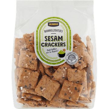 Foto van Jumbo borrelzoutjes sesam crackers 115g