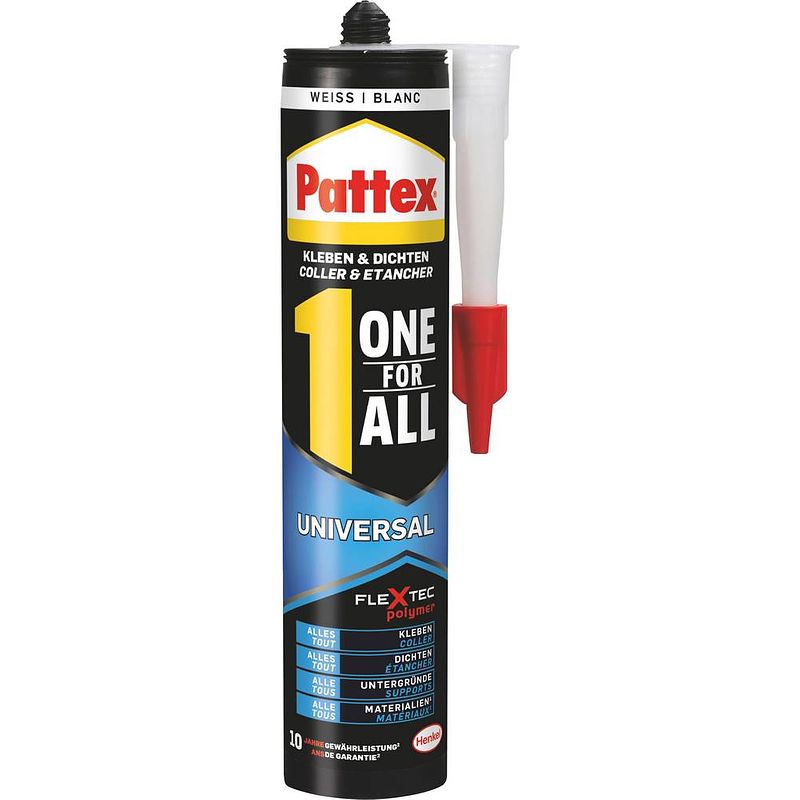 Foto van Pattex kleben & dichten one for all montagelijm kleur (specifiek): wit 420 g