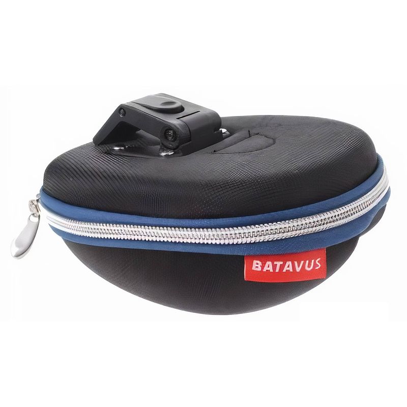 Foto van Batavus zadeltas met inhoud klick 1,3 liter zwart/blauw