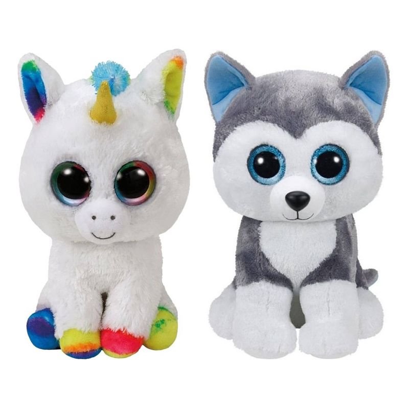 Foto van Ty - knuffel - beanie buddy - pixy unicorn & slush husky