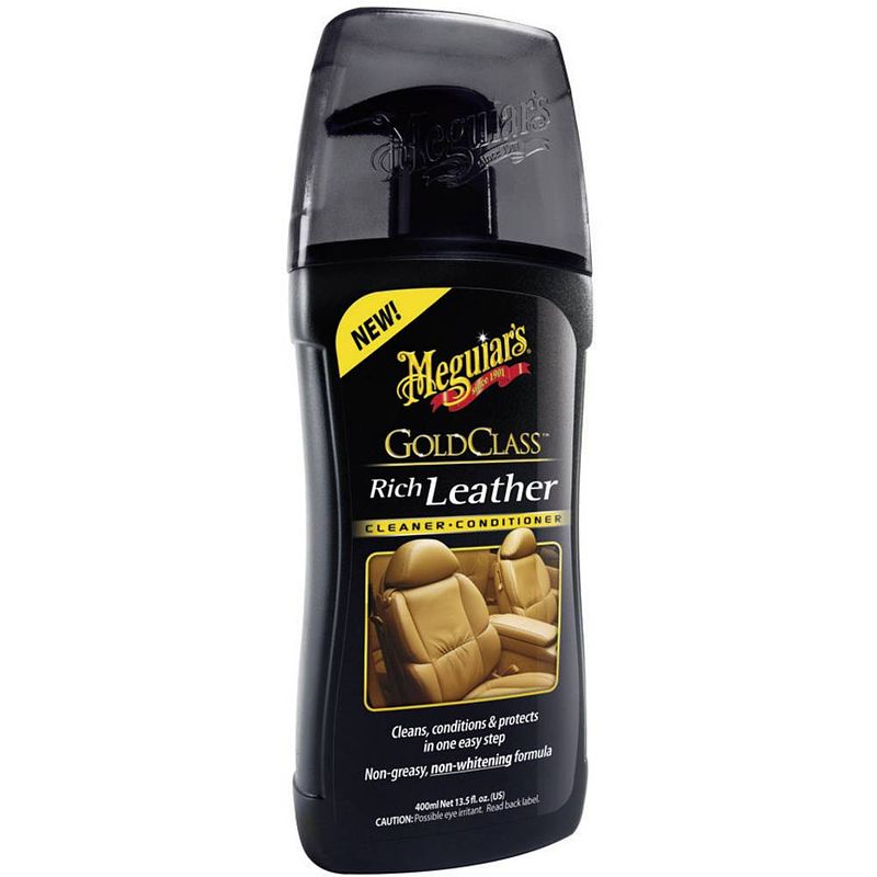 Foto van Meguiars g17914 gold class rich leather cleaner lederverzorging 400 ml