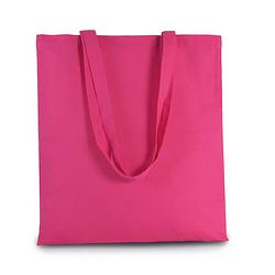 Foto van Basic katoenen schoudertasje in het fuchsia roze 38 x 42 cm - schoudertas
