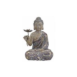 Foto van Woondecoratie boeddha met bloem beeld 48 cm - tuinbeelden