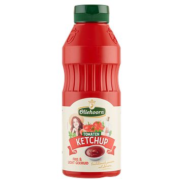 Foto van Oliehoorn tomaten ketchup fris & licht gekruid 465ml bij jumbo