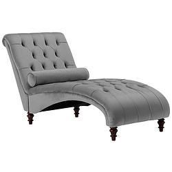 Foto van Beliani muret - chaise longue-grijs-fluweel