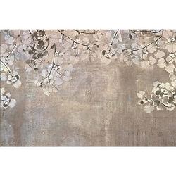 Foto van Dimex beige leaves abstract fotobehang 375x250cm 5-banen