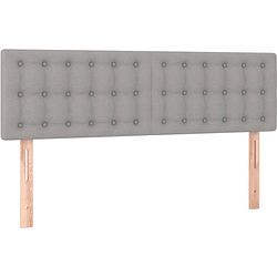 Foto van The living store boxspringbed - comfort sleep - bed - 140 x 200 cm - lichtgrijs