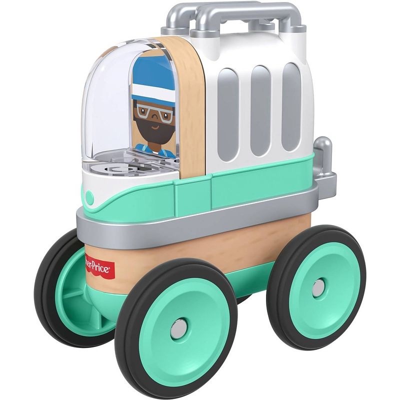 Foto van Fisher-price wonder makers camper 9 cm mintgroen 4-delig