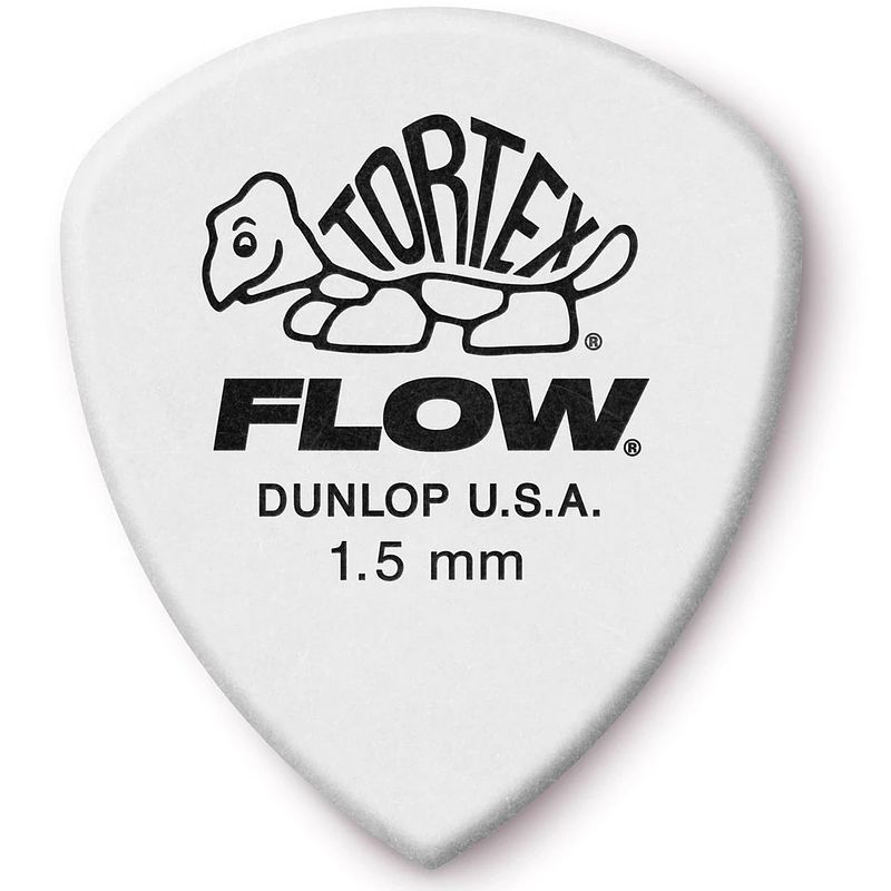 Foto van Dunlop tortex flow pick 1.50mm plectrumset (12 stuks)