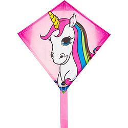 Foto van Invento eenlijnskindervlieger mini eddy unicorn 30 cm roze