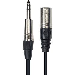 Foto van Yellow cable k14-1 6.3mm trs jack - xlr male, 1m