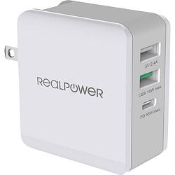 Foto van Realpower deskcharge-65 306837 usb-oplader thuis 3 x usb