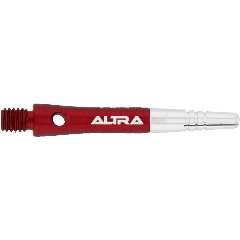 Foto van Bull's altra topspin aluminium shaft 15 mm zilver/rood 3 stuks