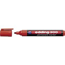 Foto van Edding edding 300 4-300002 permanent marker rood watervast: ja
