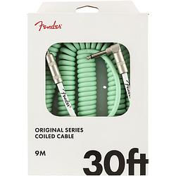 Foto van Fender original coiled cable instrumentkabel 9m 6.3mm groen