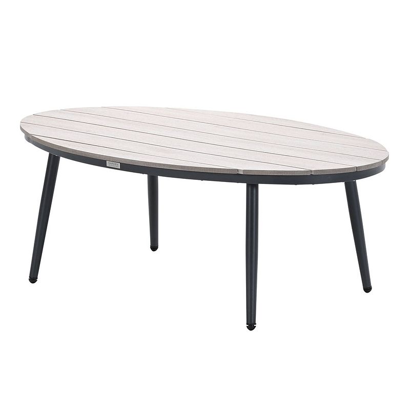 Foto van Garden impressions lucas loungetafel ovaal 120 cm - light teak imowood