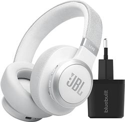 Foto van Jbl live 770nc wit + bluebuilt quick charge oplader met usb