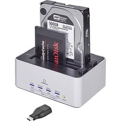 Foto van Renkforce rf-docking-09 usb-c® usb 3.2 (gen 1) sata 2 poorten harde schijf-dockingstation met clone-functie