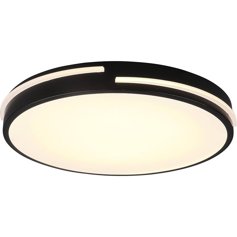 Foto van Led plafondlamp - plafondverlichting - trion tocomo - 24w - dimbaar - aanpasbare kleur - afstandsbediening - rond - mat