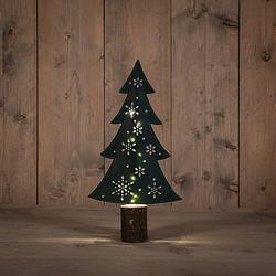 Foto van Anna'ss collection - b.o. paper tree green 31 cm 10led warm white 2xaa