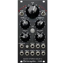 Foto van Erica synths black stereo delay2 eurorack module