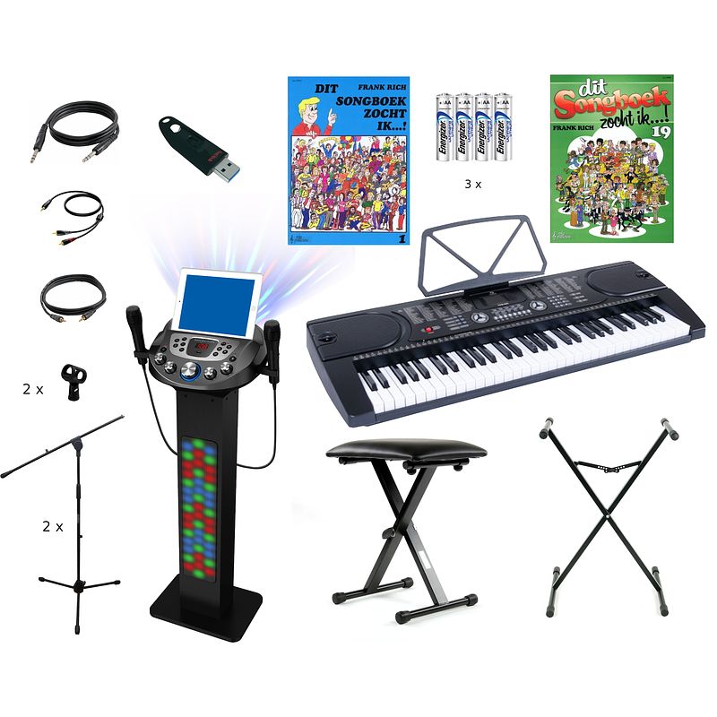 Foto van N-gear karaoke ngs828-bt mobiel keyboard karaoke pakket