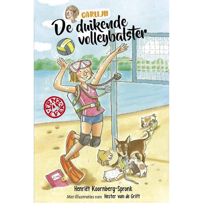 Foto van De duikende volleybalster