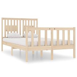 Foto van Vidaxl bedframe massief hout 120x190 cm 4ft small double