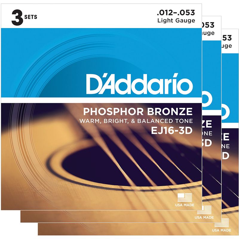 Foto van D'saddario ej16-3d snarenset voor akoestische gitaar (3 sets)