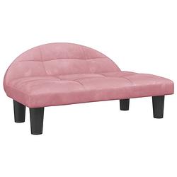 Foto van The living store hondenbank serene - hondenbed - 70x52x30 cm - roze fluweel