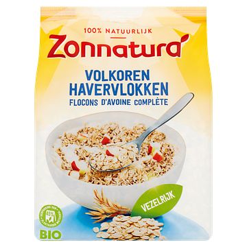 Foto van 2e halve prijs | zonnatura bio volkoren havervlokken 500g aanbieding bij jumbo