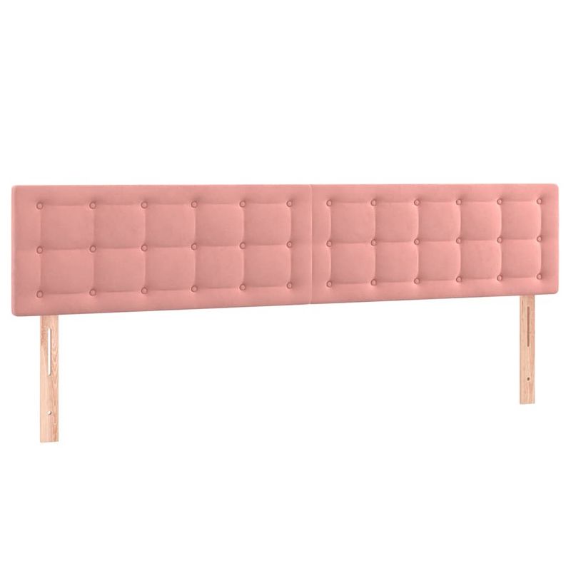 Foto van Vidaxl hoofdborden 2 st 100x5x78/88 cm fluweel roze