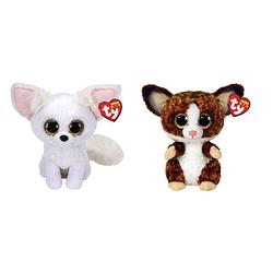 Foto van Ty - knuffel - beanie boo's - phoenix fox & bush baby galago