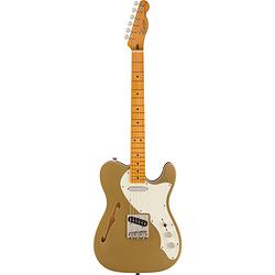 Foto van Squier classic vibe 60s telecaster thinline aztec gold mn fsr elektrische gitaar