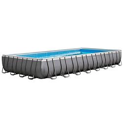 Foto van Intex opzetzwembad met accessoires ultra xtr frame 975 x 488 x 132 cm antraciet