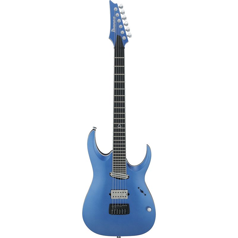 Foto van Ibanez jake bowen signature jbm9999-amm azure metallic matte elektrische gitaar met koffer