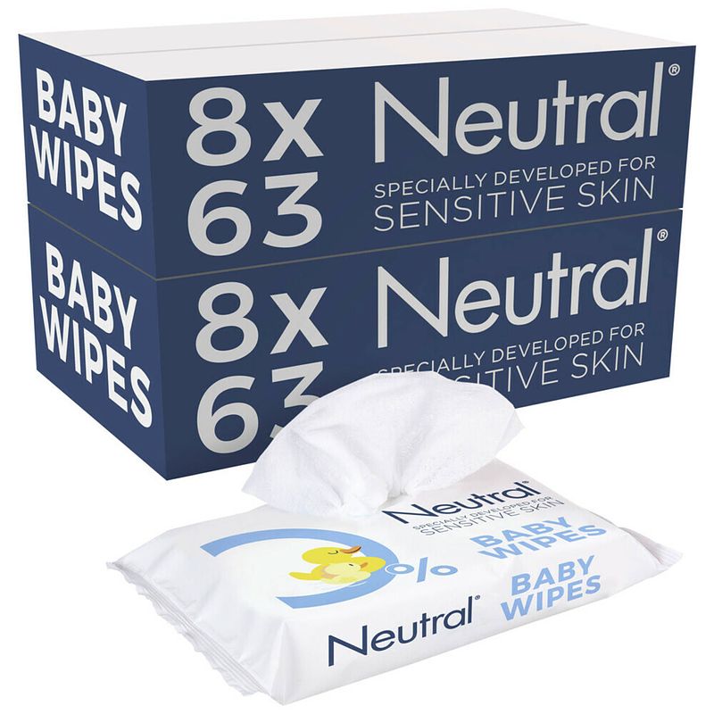 Foto van Neutral - baby billendoekjes - 16 x 63 stuks - 0% parfum