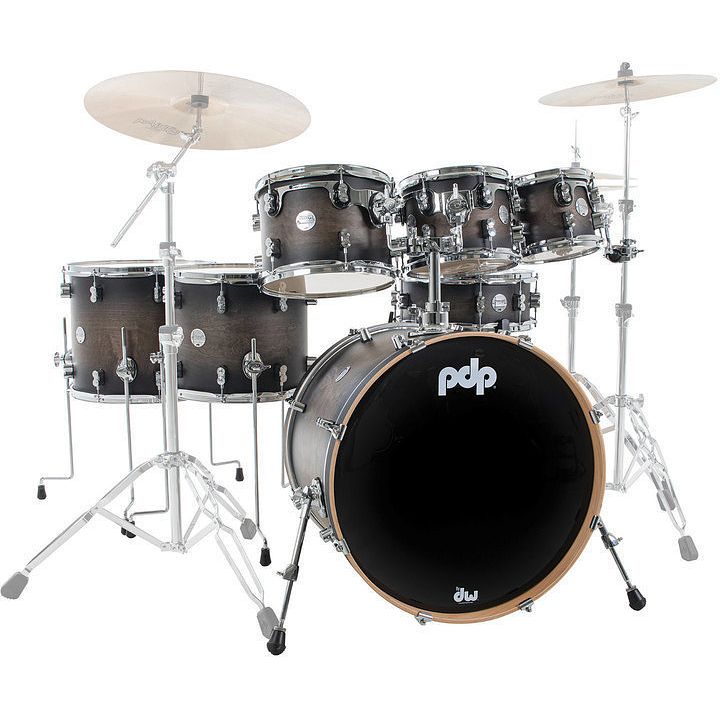 Foto van Pdp drums pd806074001 concept maple satin charcoal burst 7d. shellset