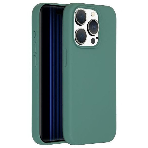 Foto van Accezz liquid silicone backcover met magsafe iphone 15 pro telefoonhoesje groen