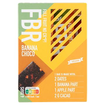 Foto van Fbr fruitreep banaanchoco 4 x 30g bij jumbo